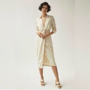 By Anthropologie linen blend dress NWT